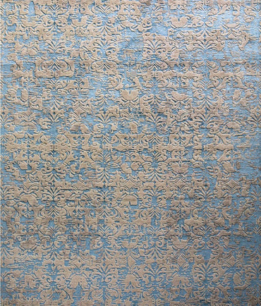 Teppich "Zema" - 140/190 cm, Dunkelblau/Naturweiß