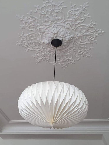 Hängeleuchte Linse - groß, Kabel Schwarz
