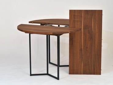 Tisch Orbis, am. Nussbaum, D 100 cm