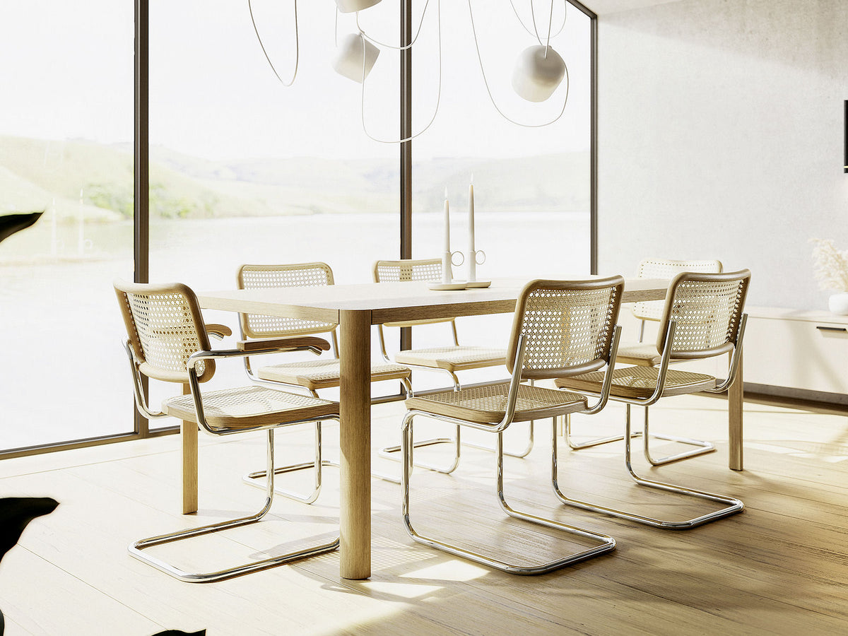Freischwinger Thonet S 64 Eiche - mit Armlehnen