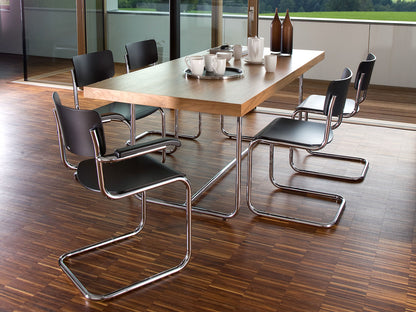 Freischwinger Thonet S 43 F - Buche Schwarz mit Armlehnen