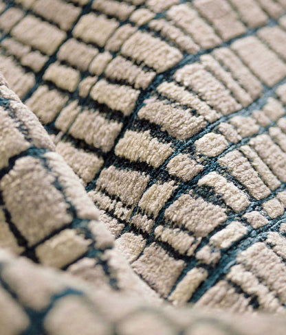 Teppich "Grid" - 140/190 cm, Hellrot/Schwarz