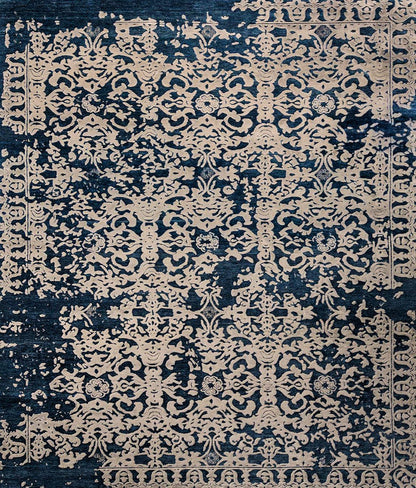 Teppich "Naveen" - 140/190 cm, Dunkelblau/Beige