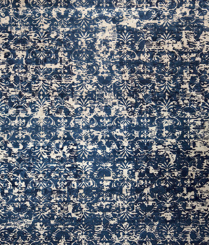 Teppich "Zema" - 140/190 cm, Dunkelblau/Naturweiß
