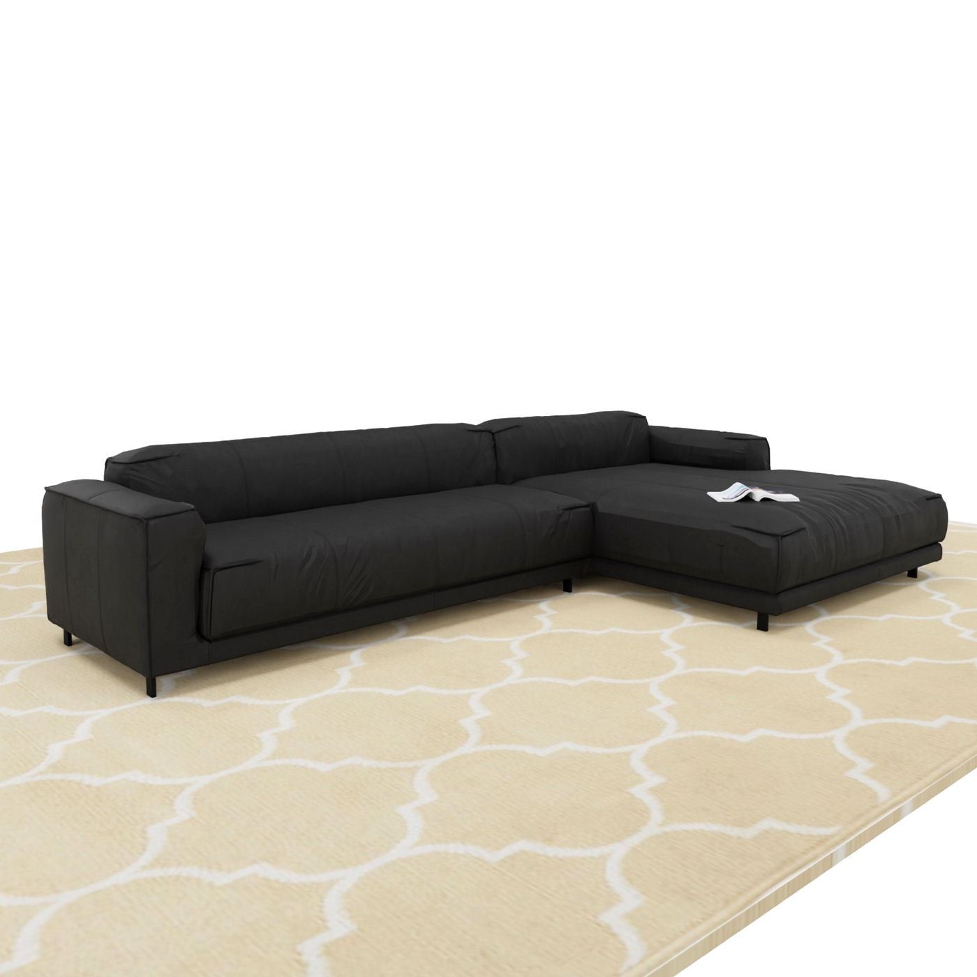 Freistil 136 Loungesofa Leder Ockerbraun