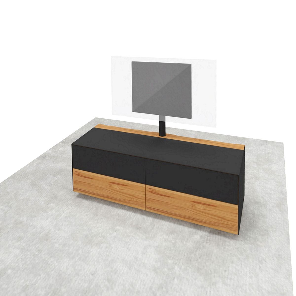 TV-Bord Home Entertainment - Kernbuche, B 160 cm