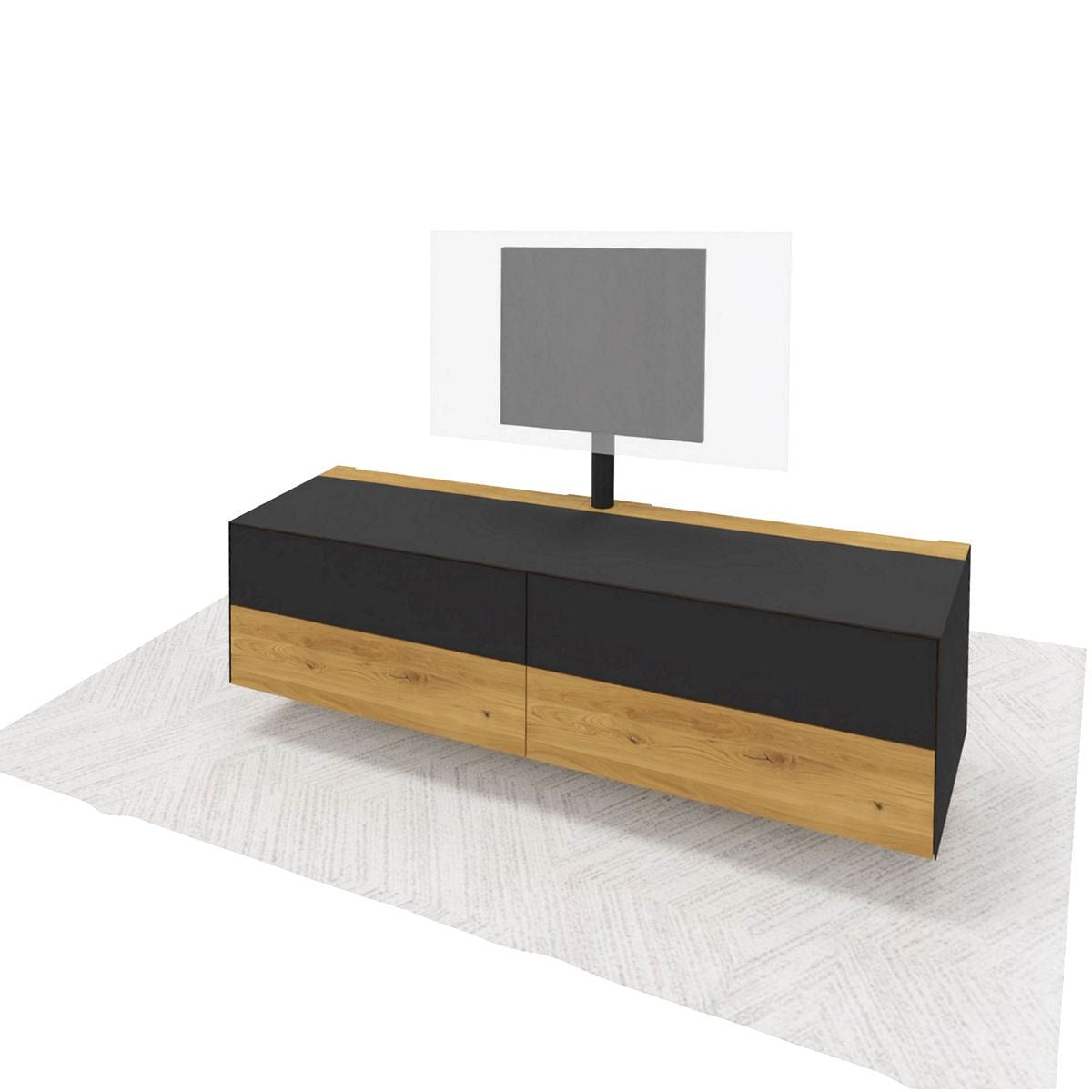 TV-Bord Home Entertainment - Kernbuche, B 160 cm