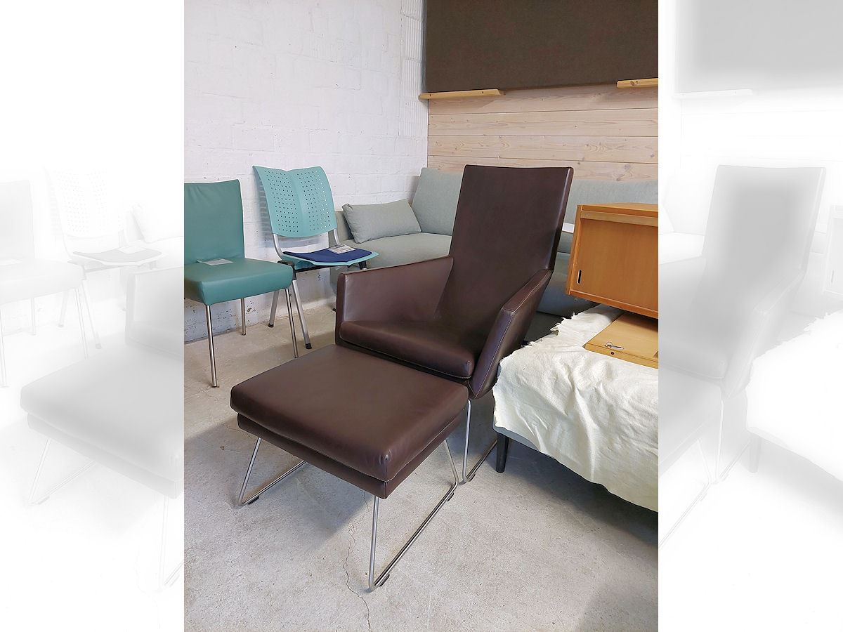 Sessel Don mit Hocker von Label
