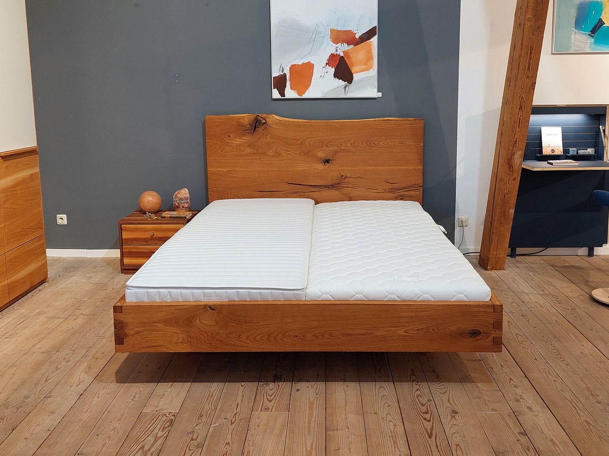 Bett Milan, Wildeiche 160/200 cm - Reduziertes Einzelstück