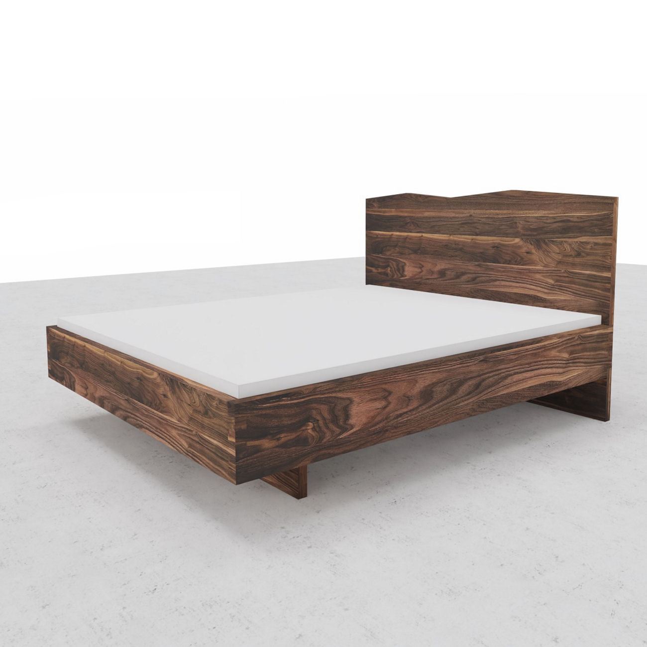 Bett Milan - am. Nussbaum, 120/200 cm