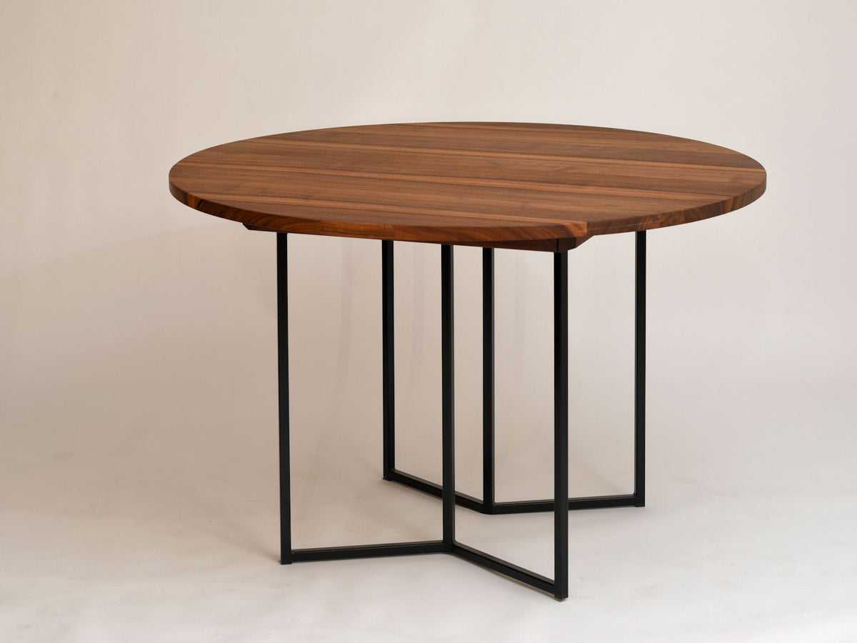 Tisch Orbis, am. Nussbaum, D 120+ 2x50 cm - Outlet-Preis