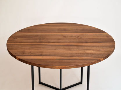 Tisch Orbis, am. Nussbaum, D 120+ 2x50 cm - Outlet-Preis