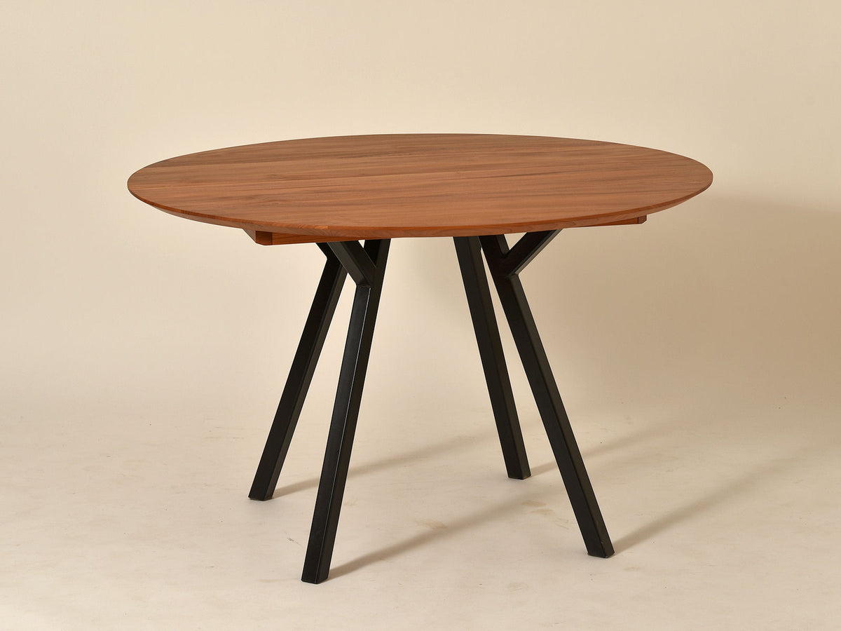 Tisch Panyo - Skulptur aus Holz und Stahl