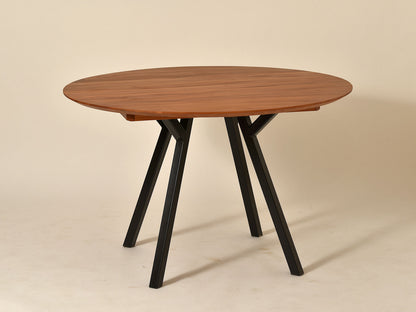 Tisch Panyo - Skulptur aus Holz und Stahl