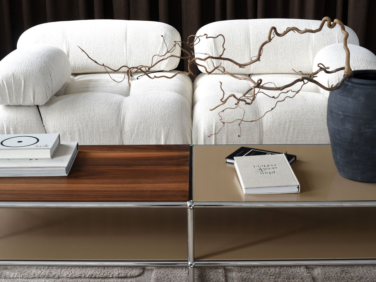 Doppelelement Nussbaum - "real Wood on Top"
