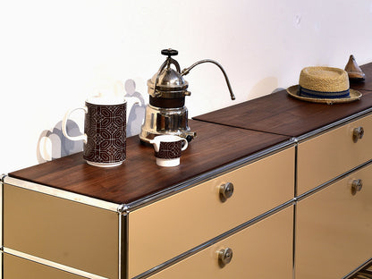Doppelelement Nussbaum - "real Wood on Top"