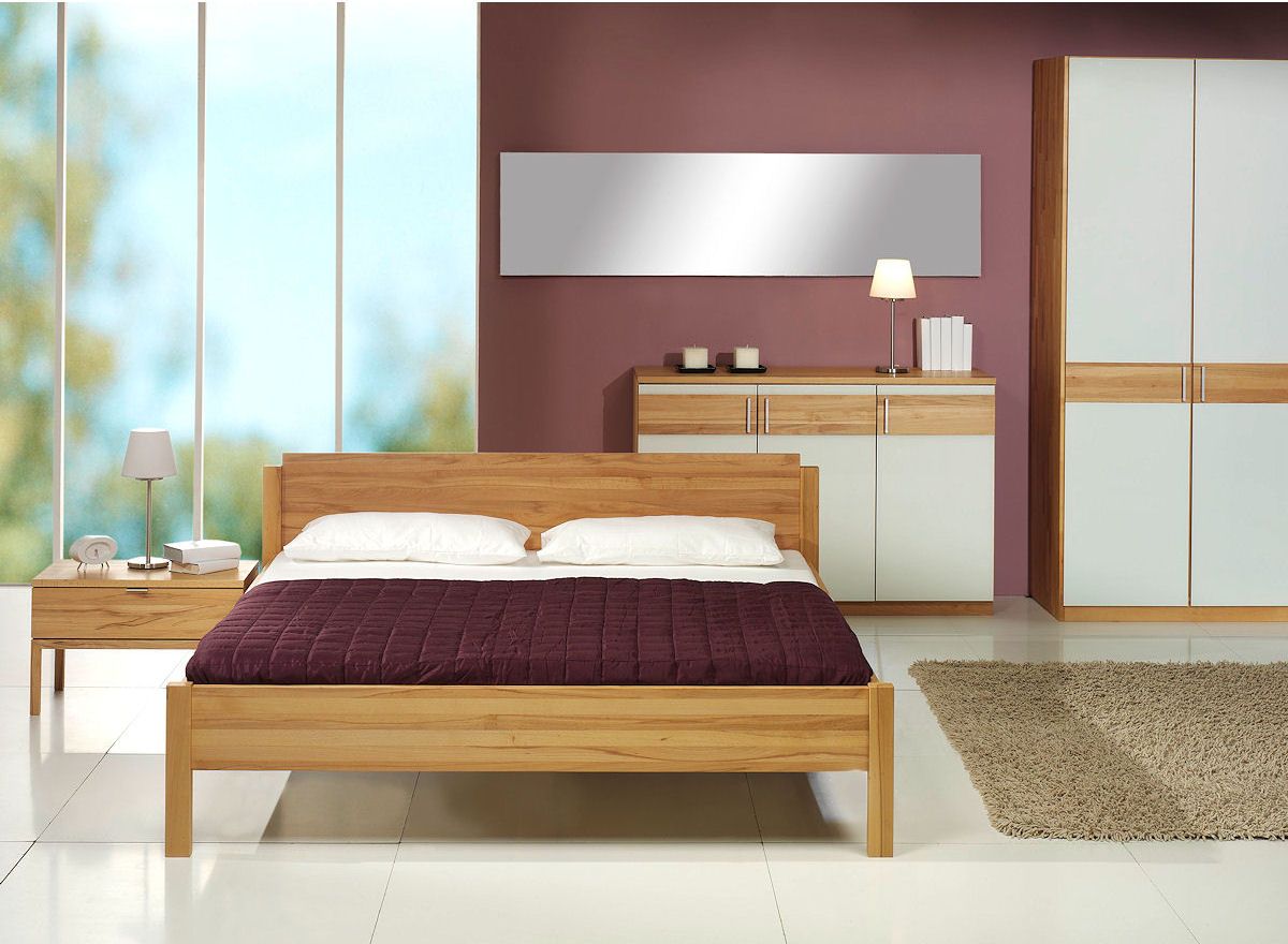 Bett Basis Wohnnatur - Buche, 100/200 cm