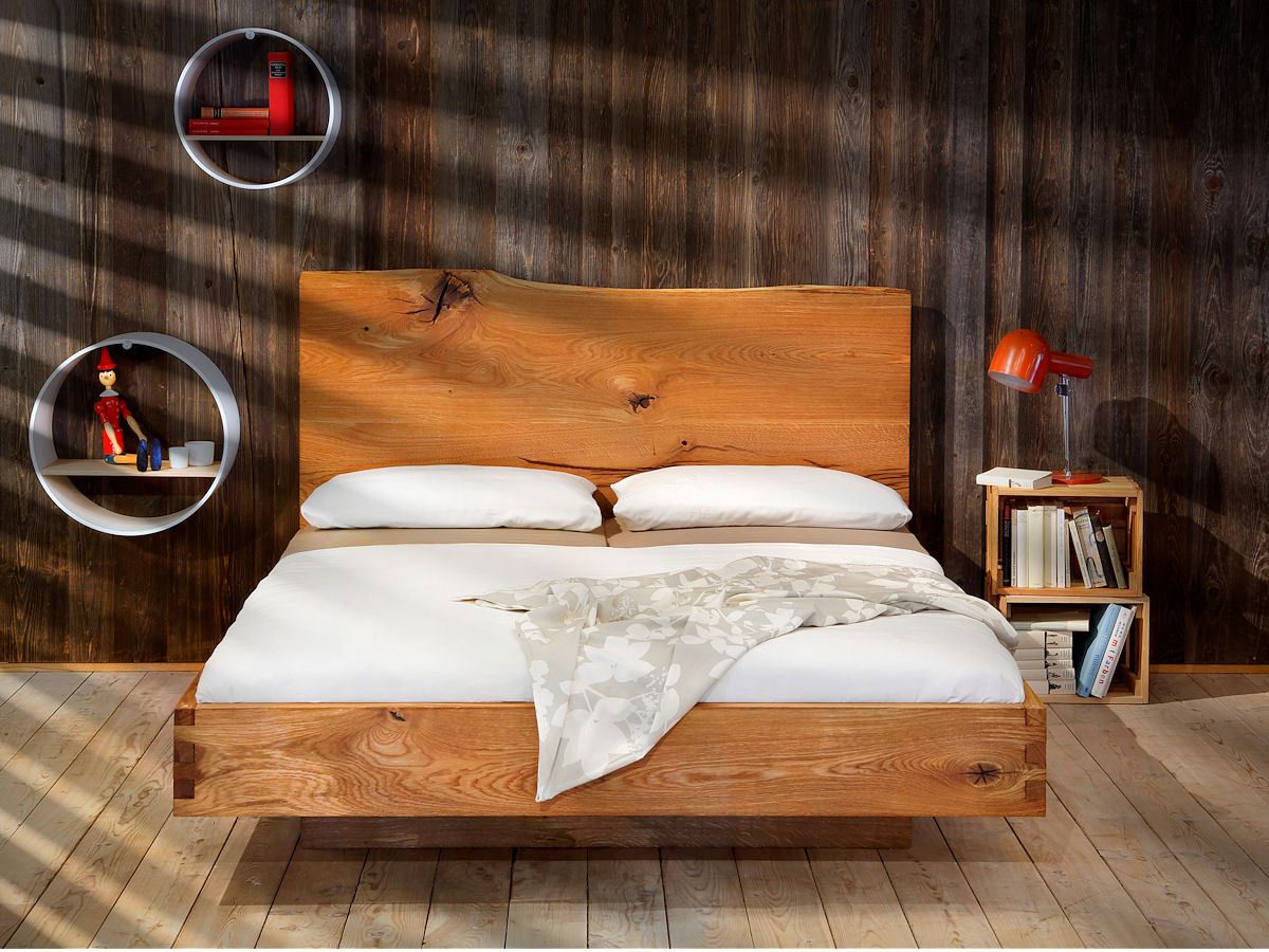 Bett Milan - am. Nussbaum, 120/200 cm