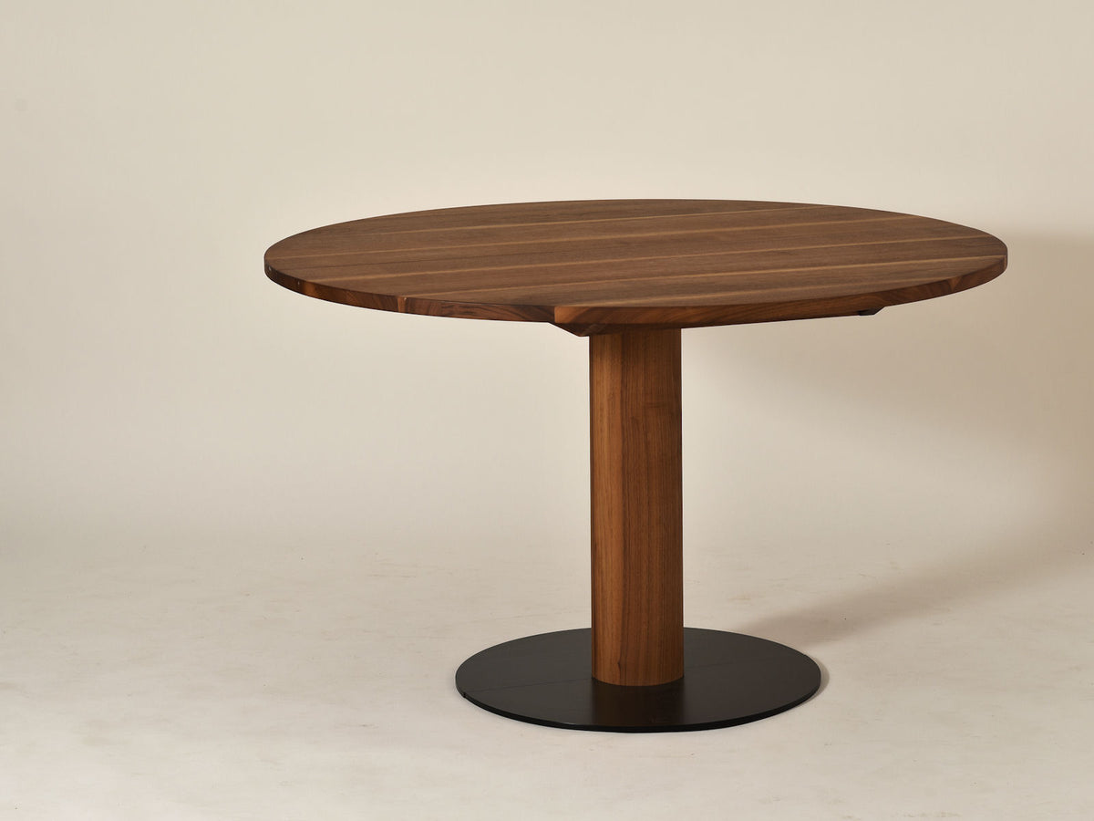 Tisch Rondonero, Nussbaum, D 125 + 50 cm - echtes Schnäppchen