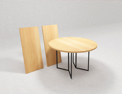 Tisch Orbis, Eiche mit Verlängerung 2x 50 cm - Rhöner Wohnen
