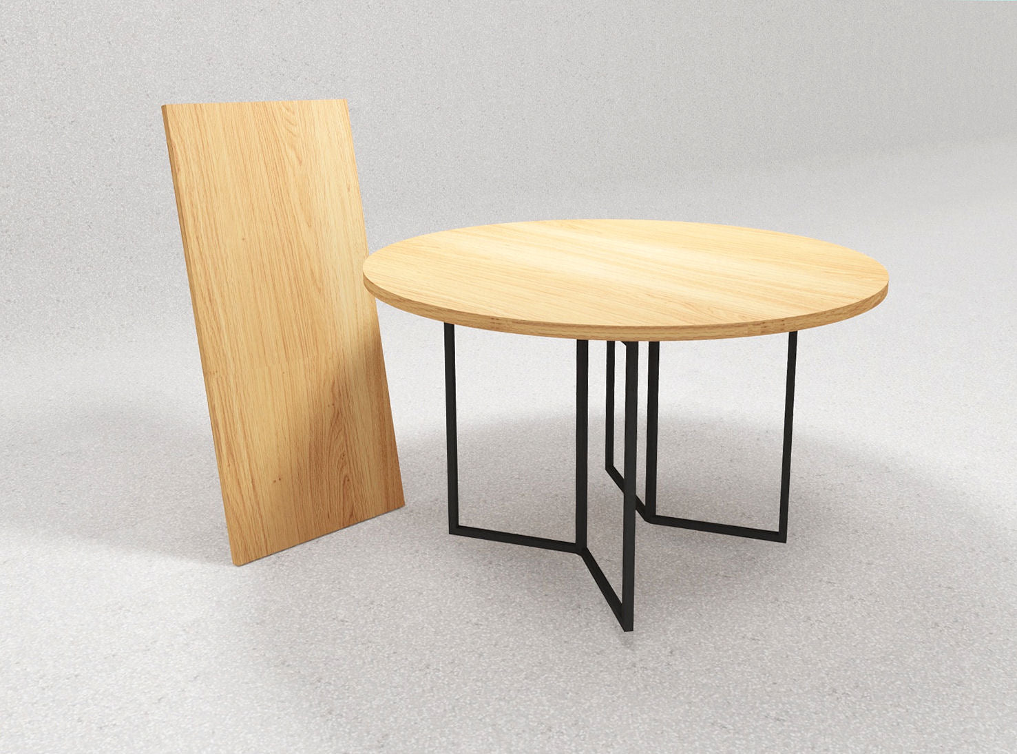 Tisch Orbis, Eiche mit Verlängerung 50 cm - Rhöner Wohnen