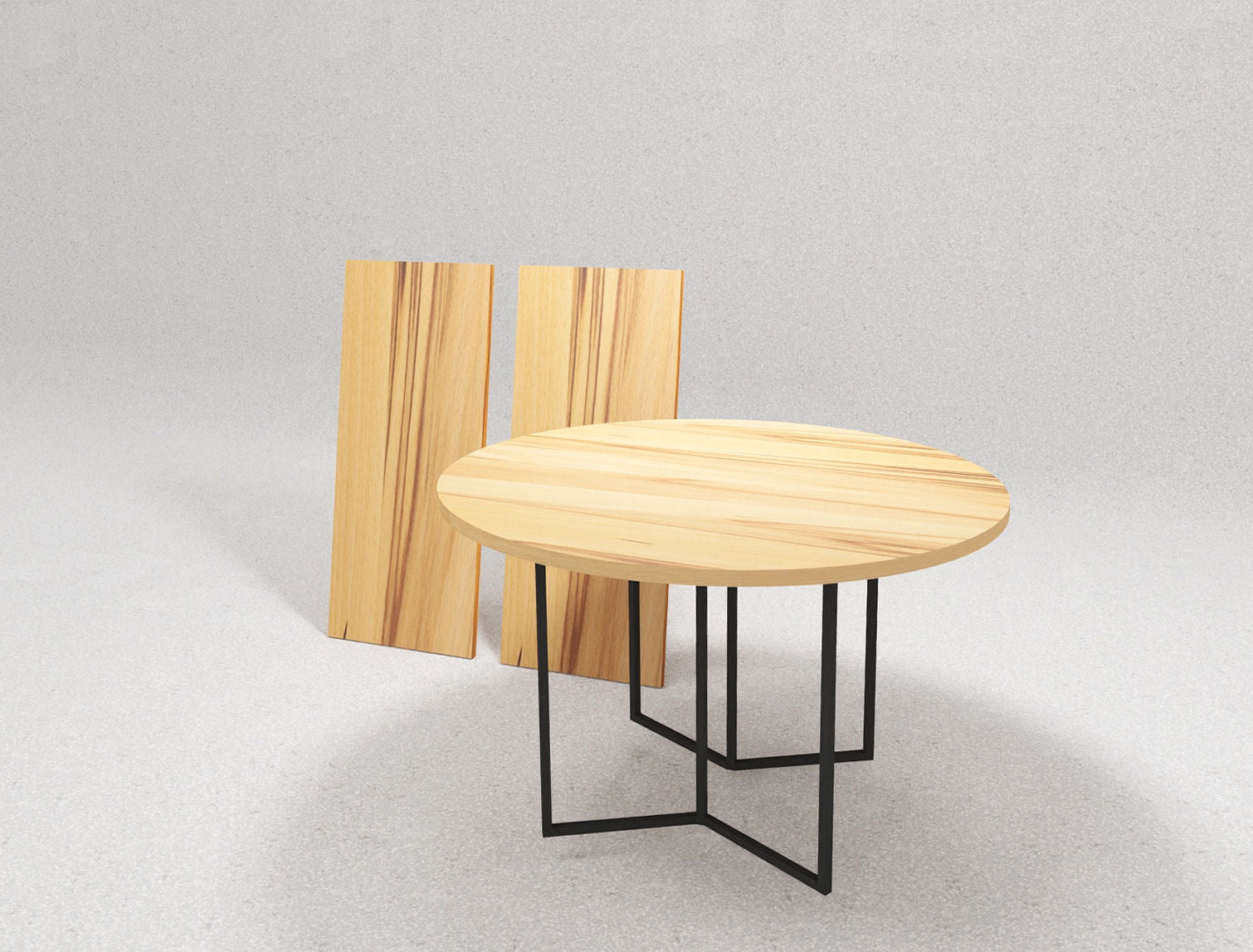 Tisch Orbis, Kernbuche mit Verlängerung 2 x 50 cm - Rhöner Wohnen