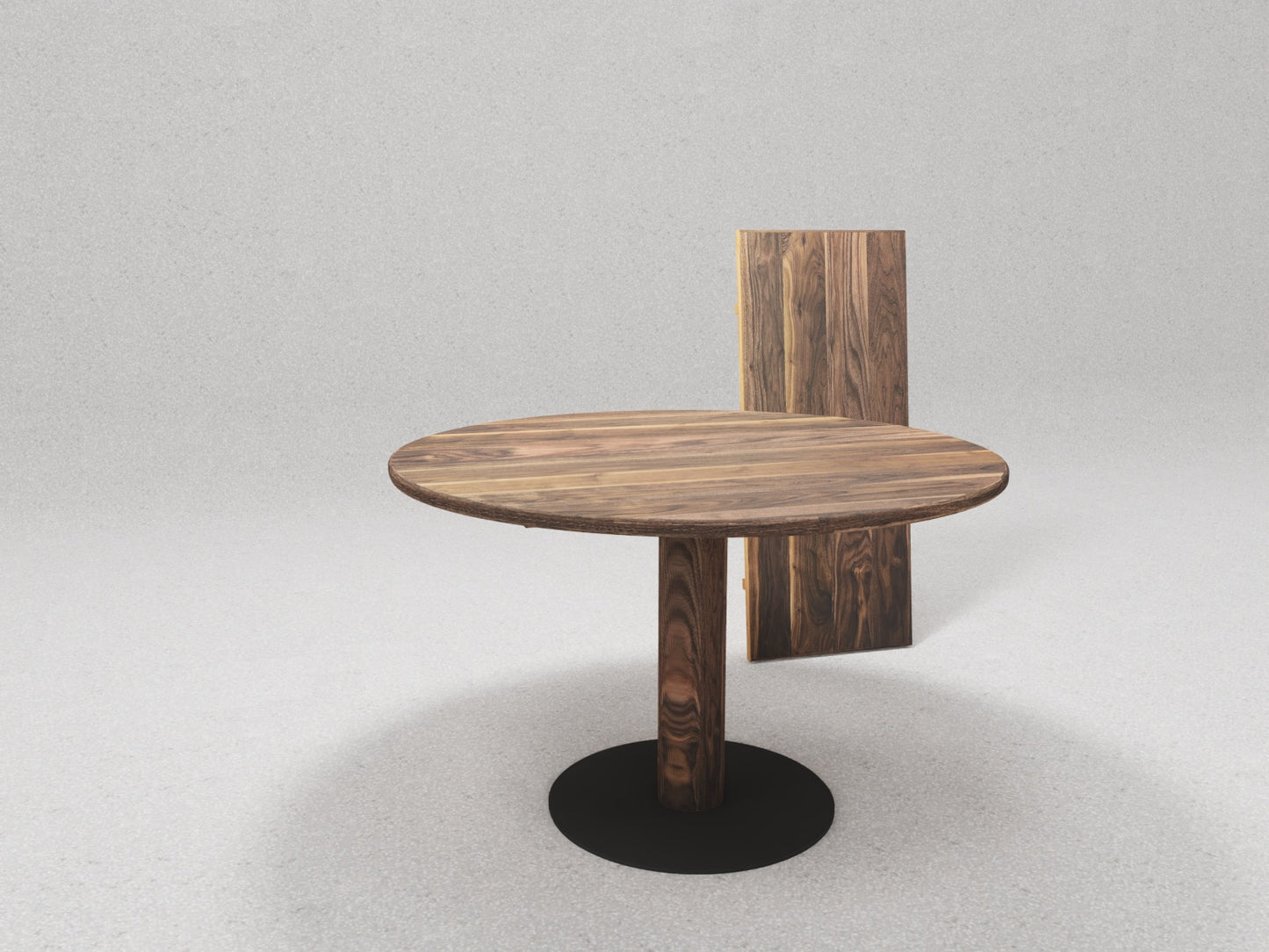 Tisch Rndonero, Nussbaum mit Verlängerung 50 cm - Rhöner Wohnen