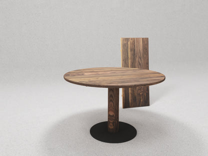Tisch Rndonero, Nussbaum mit Verlängerung 50 cm - Rhöner Wohnen