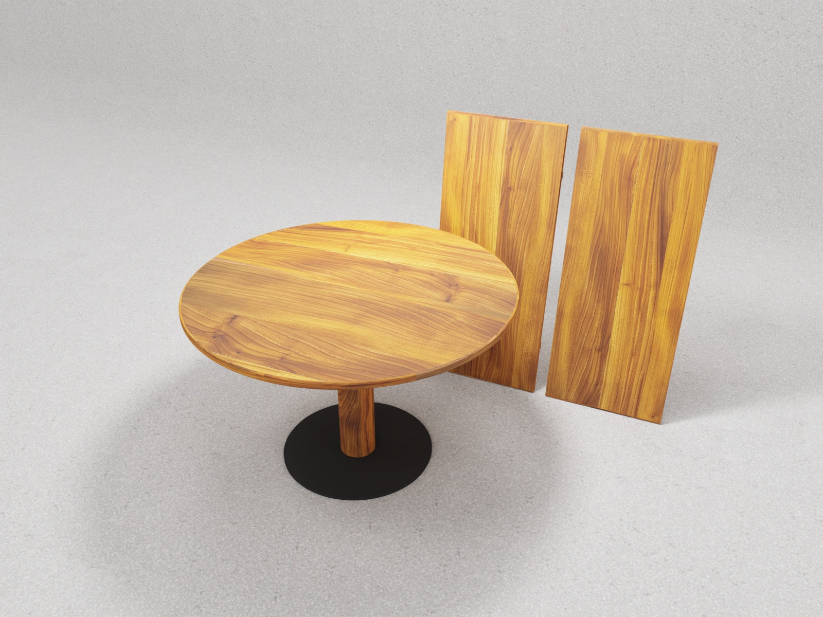 Tisch Rondonero, Rüster (Ulme) mit Verlängerung 2x 50 cm - Rhöner Wohnen
