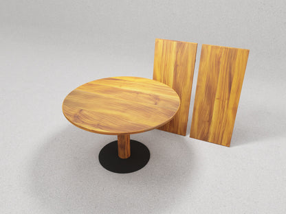 Tisch Rondonero, Rüster (Ulme) mit Verlängerung 2x 50 cm - Rhöner Wohnen
