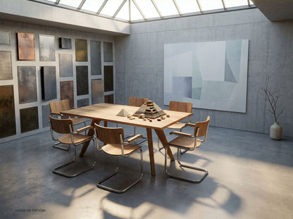 Freischwinger Thonet S 43 F - Buche mit Armlehnen