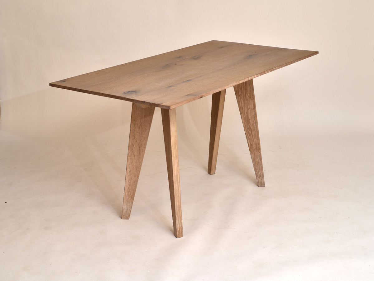 Tisch Tablo, Wildeiche Weißöl, 140/75 cm - Kleiner Tisch zum kleinen Preis