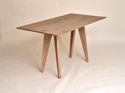 Tisch Tablo, Wildeiche Weißöl, 140/75 cm - Kleiner Tisch zum kleinen Preis