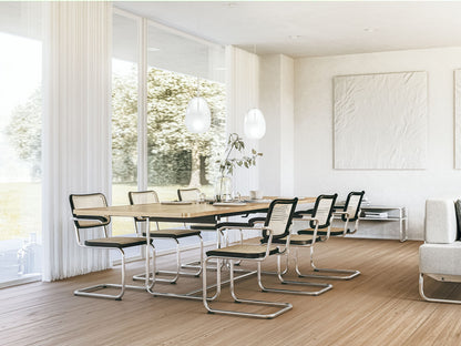 Freischwinger Thonet S 64 Schwarz - mit Armlehnen