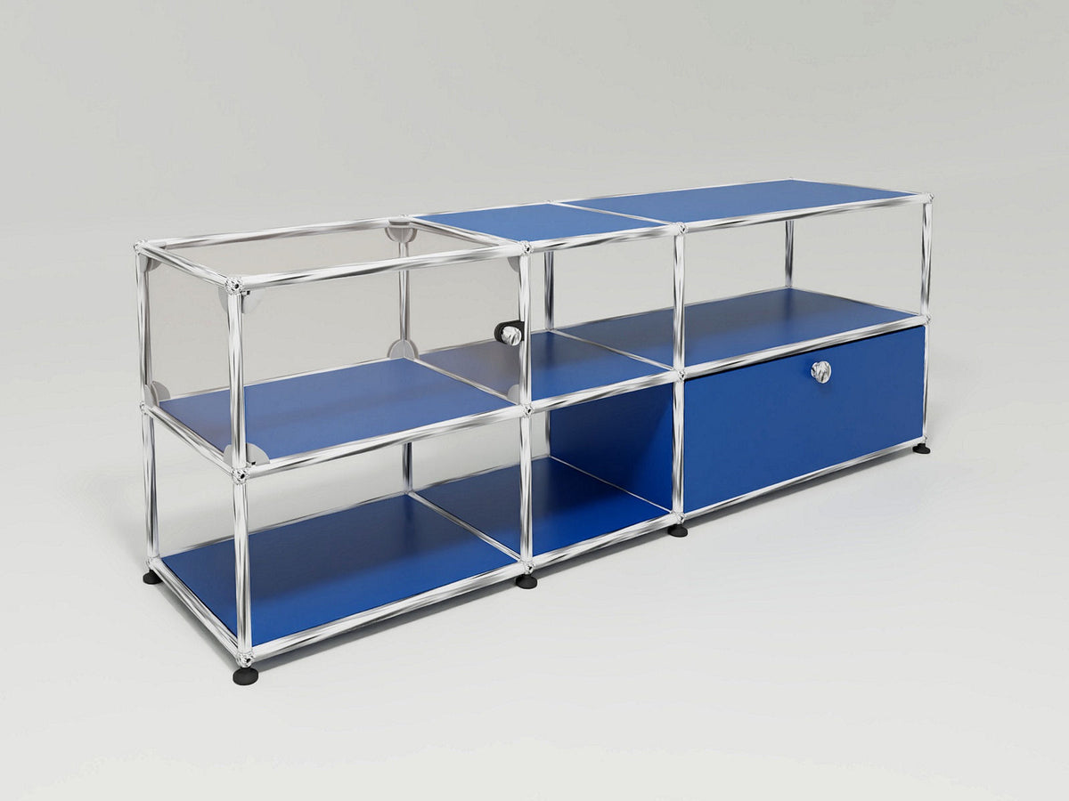 USM Haller - Medienmöbel mit Vitrine