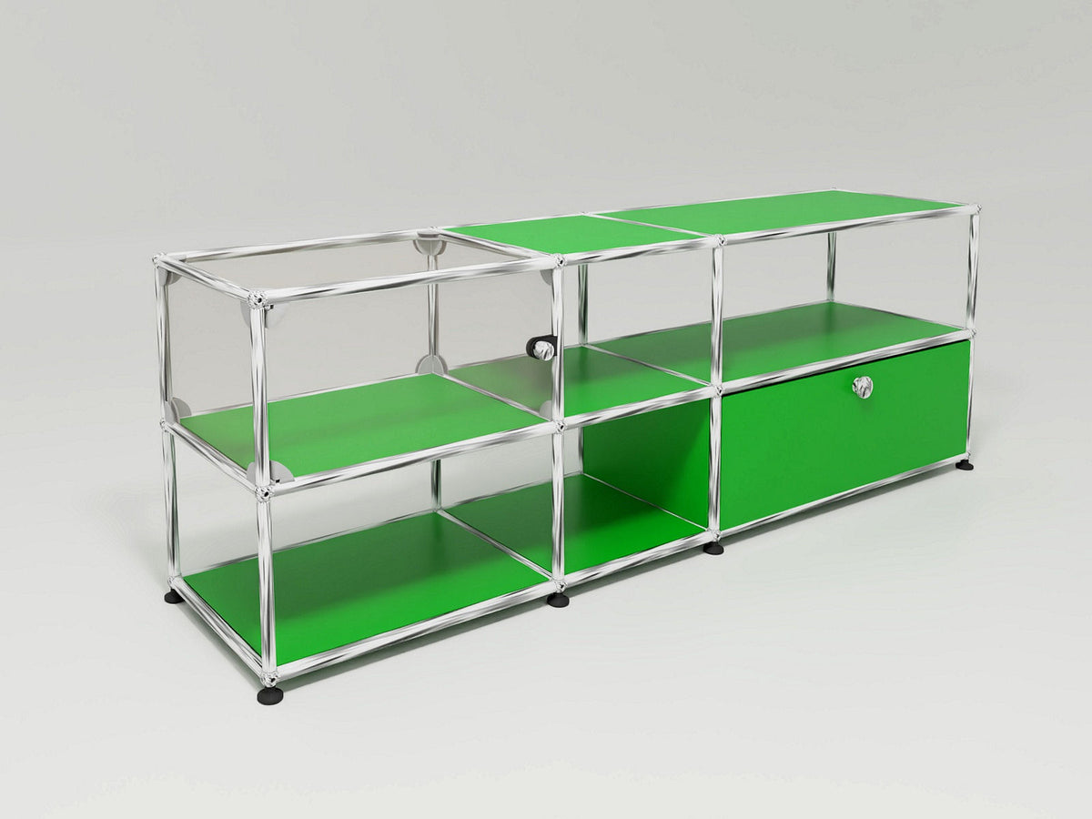 USM Haller - Medienmöbel mit Vitrine