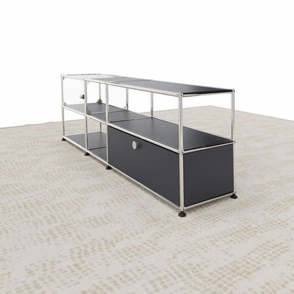 USM Haller - Medienmöbel mit Vitrine