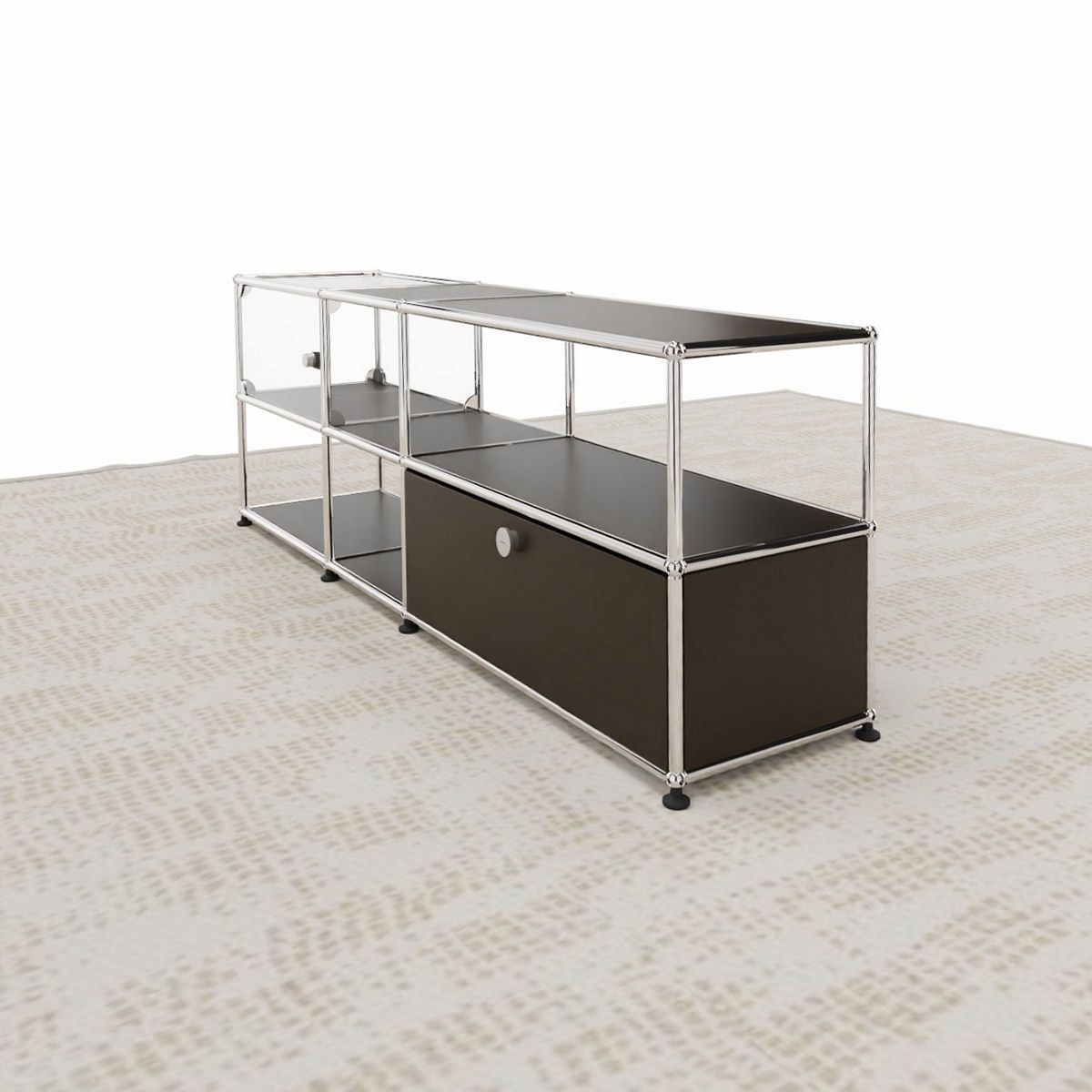 USM Haller - Medienmöbel mit Vitrine