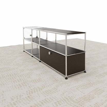 USM Haller - Medienmöbel mit Vitrine