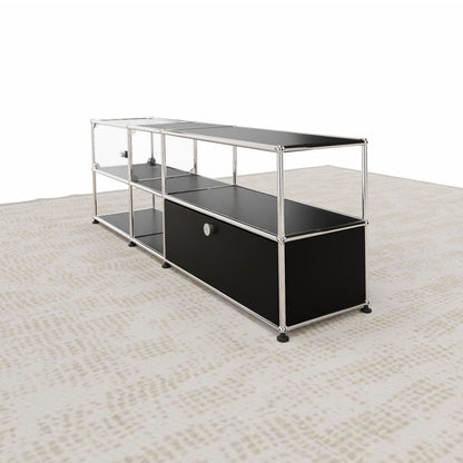 USM Haller - Medienmöbel mit Vitrine