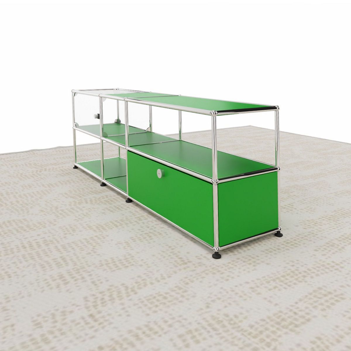 USM Haller - Medienmöbel mit Vitrine