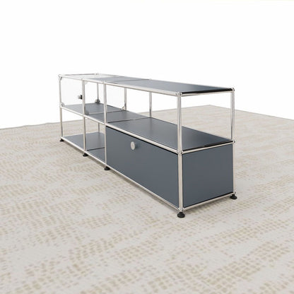 USM Haller - Medienmöbel mit Vitrine