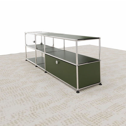 USM Haller - Medienmöbel mit Vitrine