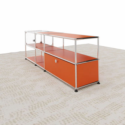 USM Haller - Medienmöbel mit Vitrine