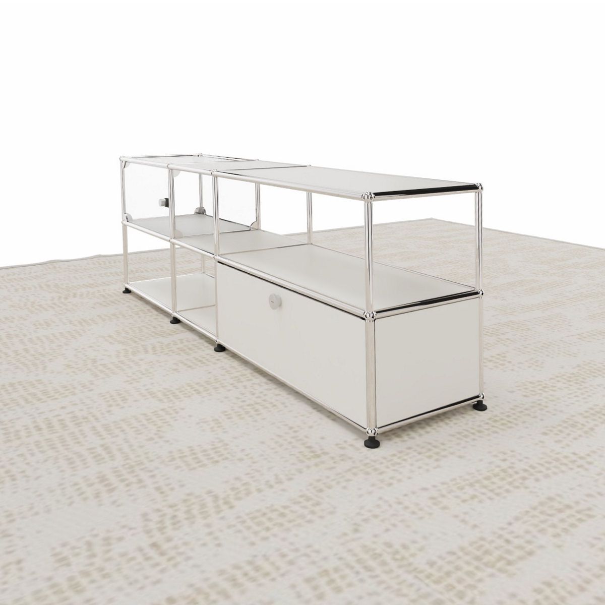 USM Haller - Medienmöbel mit Vitrine