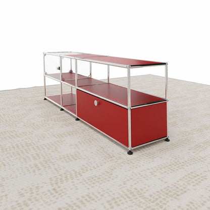 USM Haller - Medienmöbel mit Vitrine